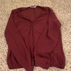 Sheer plum blouse